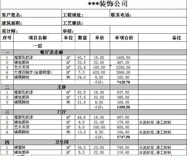 零增项