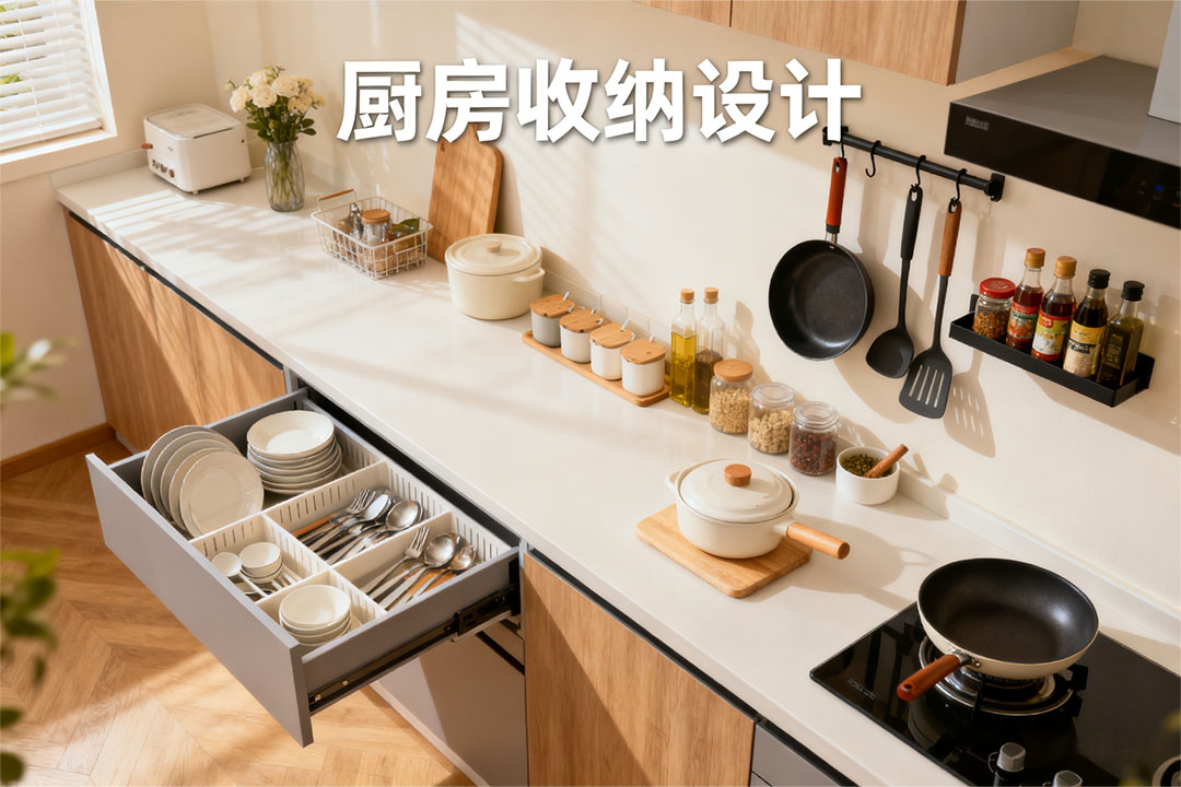 厨房乱到窒息？3个收纳设计思路，让小空间秒变整齐仓库！